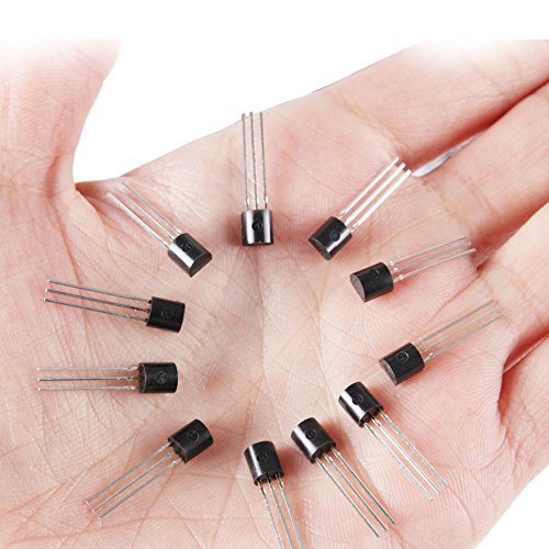 840PCS 24 Values 2N2222-S9018/BC327-BC558 NPN PNP Power General Purpose Transistors Assortment Kit with Storage Case