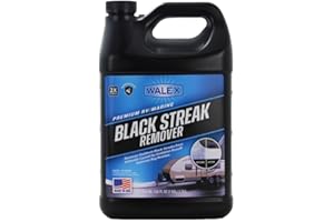 Walex Premium RV/Marine Black Streak Remover - Powerful Exterior Cleaner for RVs, Campers, and Boats, Restores Original Shine, Removes Tough Stains & Scuff Marks, Easy Application, 1 Gallon