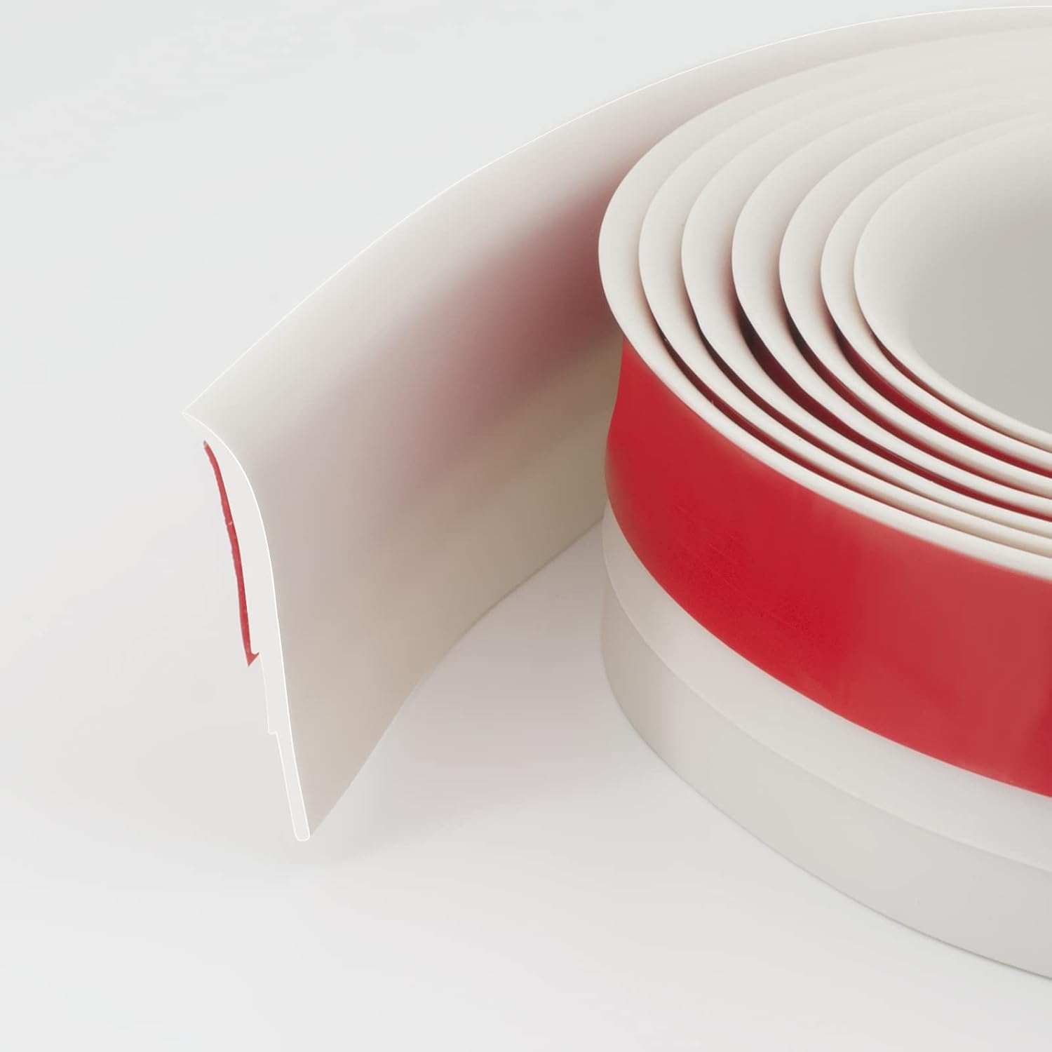 Draft Stoppers - Weather Stripping Seal, Cuttable Door Draft Stopper, Strong Adhesive Door Sweep Draft Stopper of Door for Exterior/Interior Doors Gap, Side, Glass Shower Door, Sliding Door, 98” Length (White)