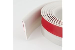 YYGCL Weather Stripping Seal, Cuttable Door Draft Stopper, Strong Adhesive Door Sweep Draft Stopper of Door for Exterior/Interior Doors Gap, Side, Glass Shower Door, Sliding Door, 98” Length (White)