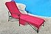 Pool Side 1000-Gram Chaise Cover, Pool lounge Chair Cover with 10-Inch Slip-on Back and Side Pocket Pink