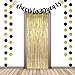Cheers to 30 Years Banner, 30th Birthday Decorations for Women and Men, Gold Glitter Banner with Free 3.2 ft x 9.8 ft Metallic Tinsel Foil Fringe Curtains, Best Choice for Birthday Party Supplies