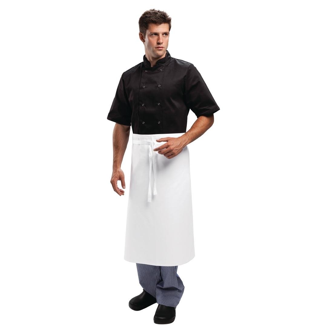 Whites Chefs Clothing A501 Regular Waist Apron, Polycotton, 30" Long x 36" Wide