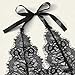 Moilant Women’s Sexy Lingerie V-Neck Eyelash Lace Bodysuit Bowknot Backless Jumpsuit Blackthumb 3