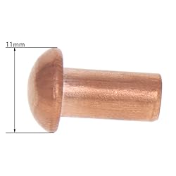 Aicosineg 20pcs 0.47" Length Copper Solid Rivets M6