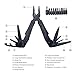 12-in-1 Multitool Pliers Survival Knife GOYIKI Multi-Purpose Pocket Tool Kit with Knife Fire Starter Screwdriver Bit Set Nylon Sheath Durable Black Stainless Steel for Camping, Fishing, Hunting