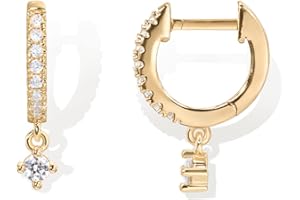 PAVOI 14K Gold Plated S925 Sterling Silver Post Lightweight Drop/Dangle Huggie Earrings for Women | Religious Ornament: Cross, Evil Eye, Clover, Celtic | Dainty Earrings for Women