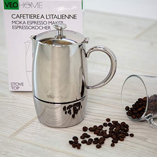 Stovetop Espresso Coffee Maker MultiStove Stainless Steel Induction