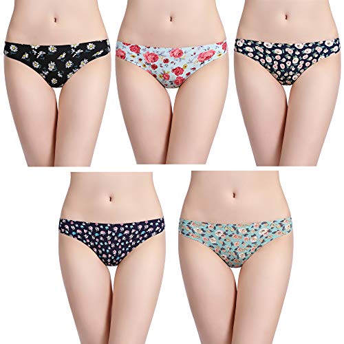 VOENXE Seamless Thongs for Women No Show Thong Underwear Women 5-10 Pack - Thumbnail 6