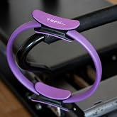 YOPIL Pilates Ring, 12.6 Inch Fitness Circle for Women, Pilates Equipment for Home Workouts, Inner Thigh Exerciser, Core, Arm &amp; Leg Toner, Magic Circle Exercise Ring with Soft EVA Foam Handles, Purple