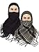 Boao 2 Pieces Keffiyeh Shemagh Arab Scarf Wrap Tactical Desert Scarf Head Wrap (Color Set 2)