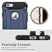 iPhone 6 Case,Wollony Rugged Hybrid Dual Layer Armor Protective Back Case Shockproof Cover for iPhone 6 4.7 inch - Heavy Duty - Slim Hard Shell Protection - Impact Resistant Bumper (Deep Blue)
