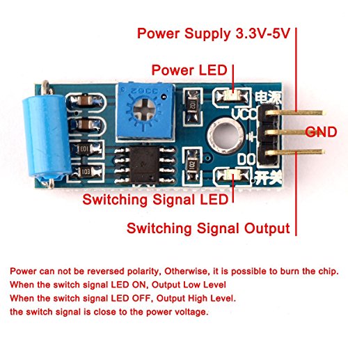 Ecloud Shop SW-420 Motion Sensor Module for Arduino EK125 - Thumbnail 3