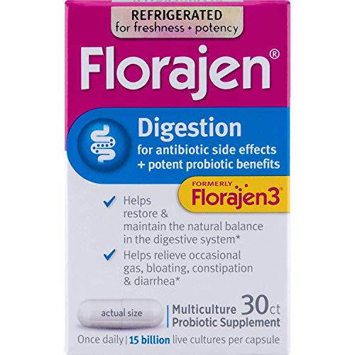 Florajen3 Probiotic, Unique Multiculture Formula - 30 Capsules, Pack of 2