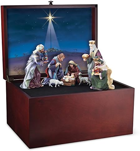 Hawthorne VillageNativity Wooden Storage Box with Star of Bethlehem Art