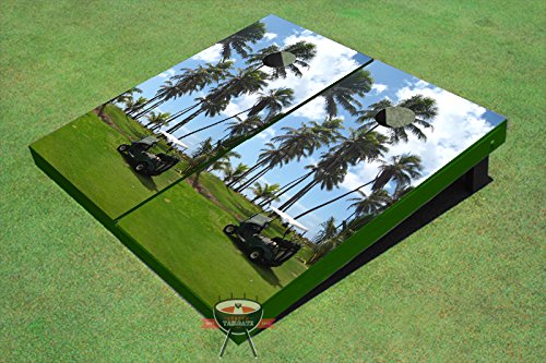 Golf Palms Trees Theme Corn Hole Boards Cornhole Game Set