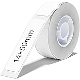 NIIMBOT Thermal Transfer Labels 0.55''x1.97'', for N1(B18) Label Maker, PET Material, Waterproof and High-Temperature Resistance, Long Storage Time, White(14x50mm-125)
