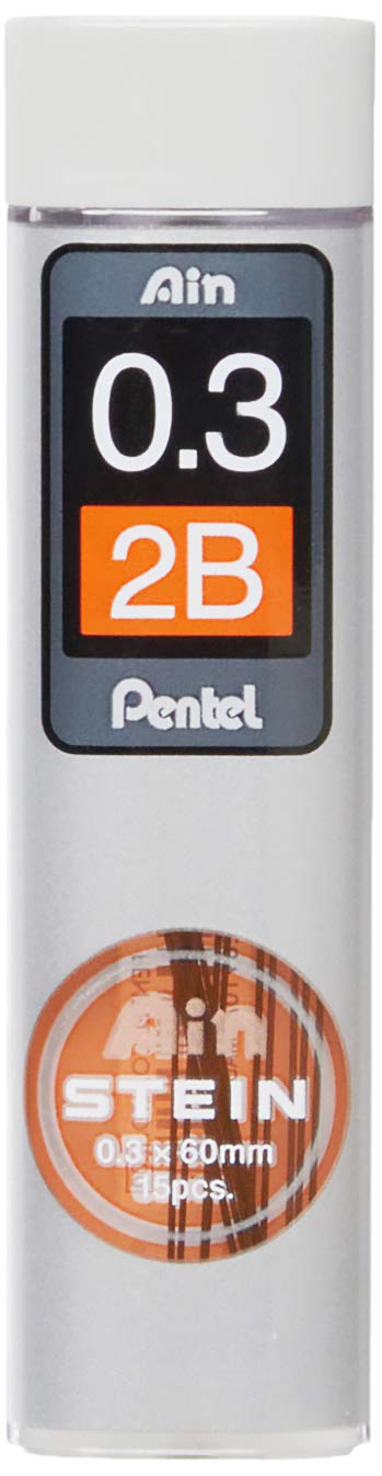 Pentel 0.3mm Ain Stein 2B Refill Lead
