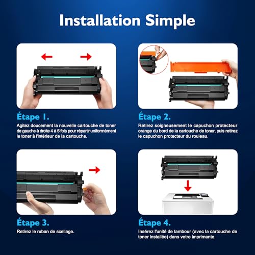 Meagiis 149X Sans Puce Cartouche de toner Compatible pour HP 149X 149A W1490X W1490A Compatible pour HP Laserjet Pro 4002dn 4002dw 4002d 4002 Laserjet MFP 4102fdw 4102dw 4102fdn 4102 (1 Noir)