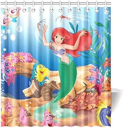 Miss2 Shower Curtain Cute Disney Cartoon Little Mermaid Diy Custom