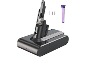 YABER 7000mAh Battery for Dyson V7 Battery Replacement for Dyson SV11, V7 Trigger, V7 Motorhead Pro, V7 Fluffy, V7 Mattress Vacuum Cleaner with 1xPre Filter & 3xScrews
