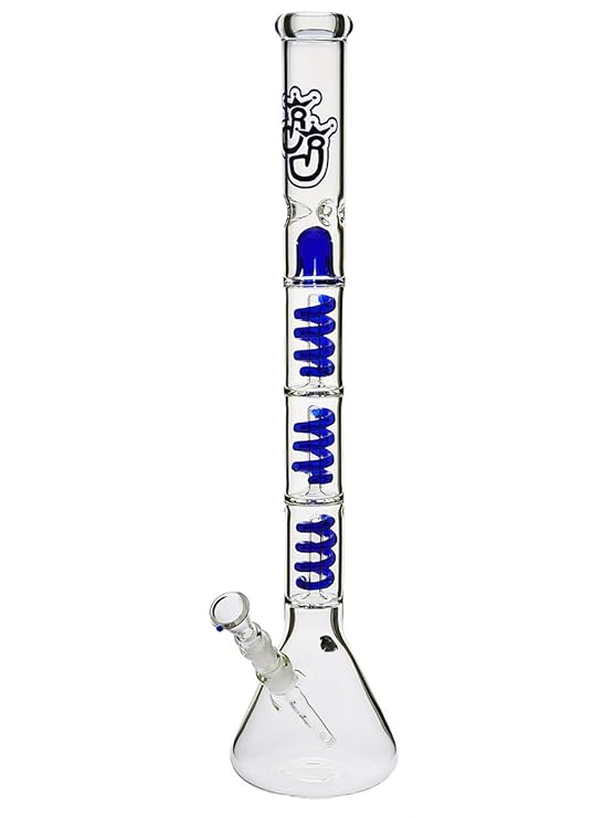 Jelly Joker 3X Perc-Bong mit gefärbten Spiral-Percolatoren und Eisfach - 60cm, 18,8mm - Head&Nature Bong-Kollektion