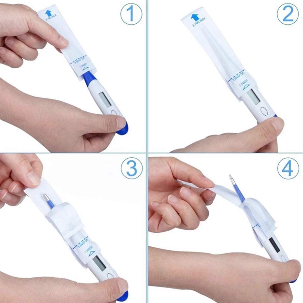 Disposable Universal Digital Thermometer Probe Covers Sized to Fit Most Oral Rectal Thermometer(100 Counts): Industrial & Scientific