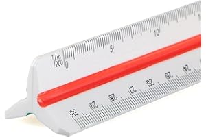 12 Inch Triangular Engineering Scale Ruler Drafting Ruler for Blueprints and Drafting (1:100, 1:200, 1:250, 1:300, 1:400, 1:5