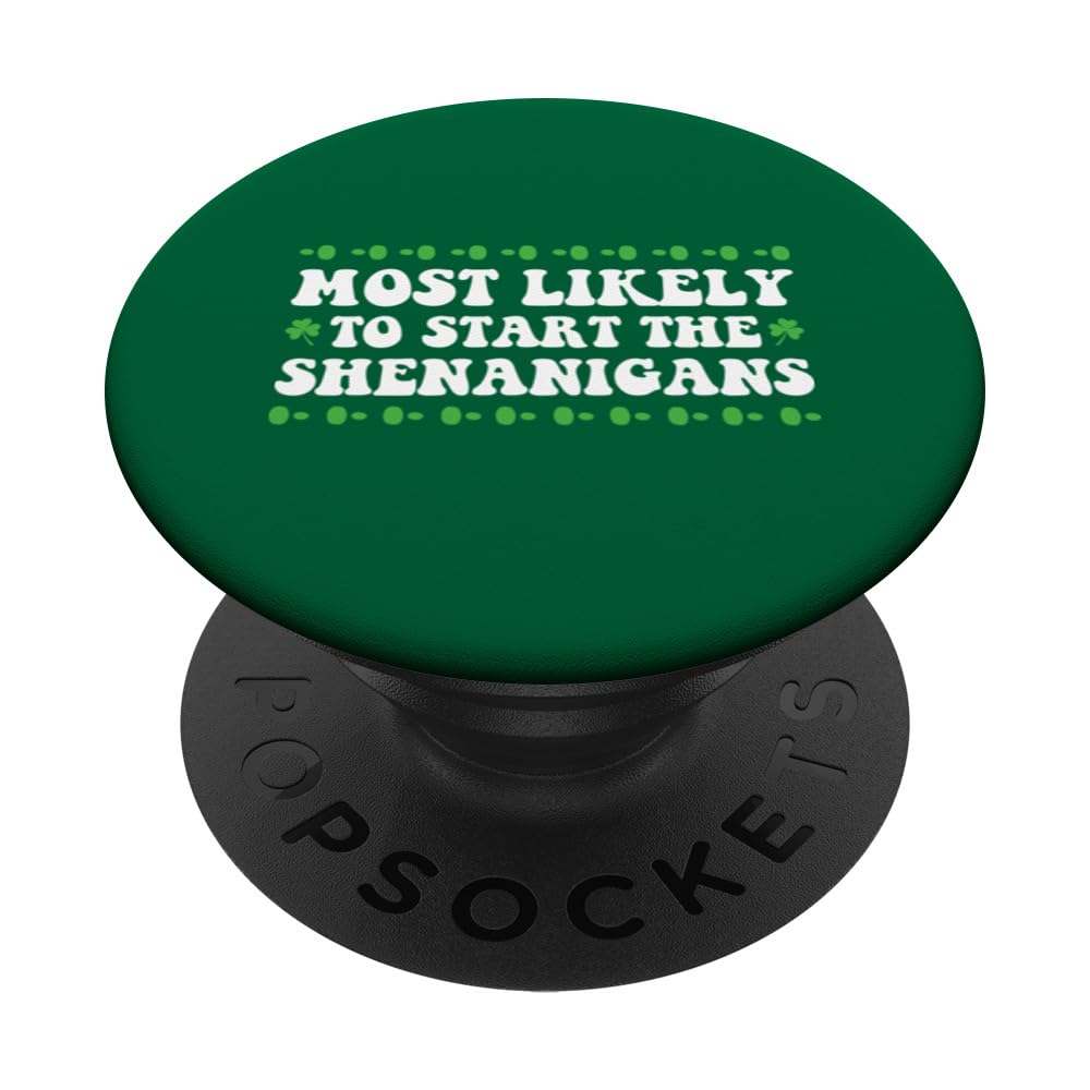 Start the Shenanigans St. Patrick's Tee PopSockets Swappable PopGrip