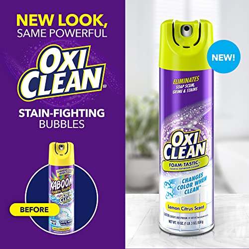OxiClean Foam-Tastic™ Foaming Bathroom Cleaner, Citrus Scent, Eliminates Soap Scum, Grime and ...