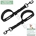 WENFENG Pet Dog Seat Belt, Adjustable Safety Leads Vehicle Pet Dog Cat Car Seatbelt Harness, with Shock Attenuation Elastic Nylon Bungee Buffer, Pack of 2