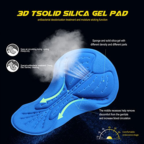 image for 4USPORTS Men's Padded Breathable Cycling Pants 3/4 & Long Bicycle Bike