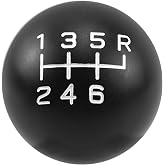 RYANSTAR RACING 6 Speed Weighted Aluminum Shift Knob 3/8"-16 Thread | Weighted aluminum shift knob compatible with Hurst chrome shifter sticks, 200g black sphere design with 3/8"-16 thread.