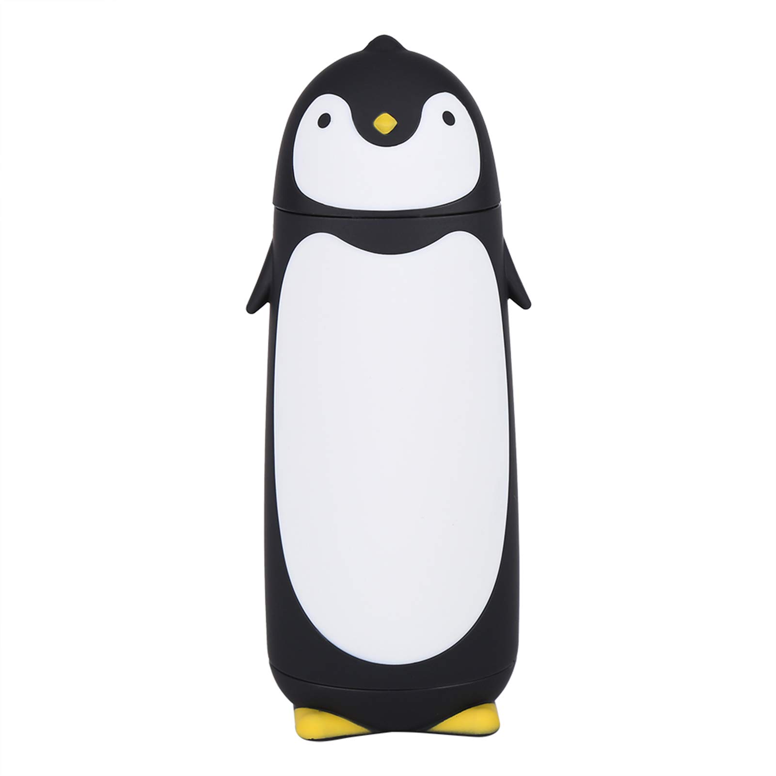 Penguin Flask, 300ML Cute Cartoon Penguin Glass Water Bottle Outdoor Double Layer Traveling Mug Drinking Container for Children Kids