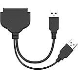 Patuoxun&reg; 5Gbps USB 3.0 to SATA 22 Pin 2.5" Hard Disk Driver Adapter Cable With USB Power cable