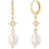 XYJZXY Pearl Earrings for Women Pearl Drop Earrings Dangle Small Huggie Hoop Earrings Bridesmaid Earrings Wedding Jewelry