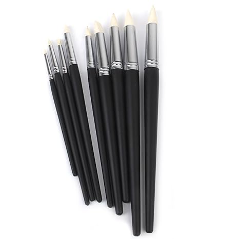 Soft-Ton Farbe Shaper Tipps bildhauern Gemälde Tools Set von 9 schwarz