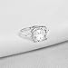 Erllo 5.5 Carats Cushion Cut 925 Sterling Silver Sona Diamond Cubic Zirconia CZ 3 Stone Engagement Wedding Ring