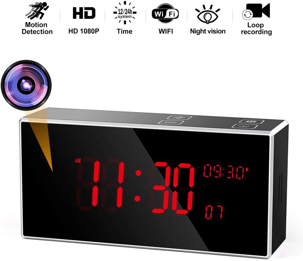 WIFI Spy Camera Alarm Clock, Kaleser 1080P Hidden Amazon.co.uk Camera & Photo