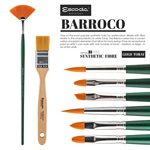 Escoda Barroco Series 1410 Artist Oil & Acrylic Paint Brush, Synthetic