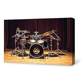 Canvas Wall Art for Living Room,Bedroom Home Artwork Paintings Drumset Ready to Hang - 12x18 inches
