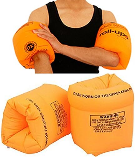 2Pcs PVC Swimming Safety Training Inflatable Arm Ring Water Sports Circle Float Air Sleeves for Adult Children