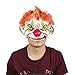 Horror Evil Clown Mask Chinless Latex Adult Half Face Mask Scary Head Red Nose Halloween Prop