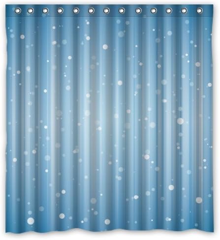 Amazon モダンfantastic Lovelyホワイトドットでかわいいブルー背景シャワーカーテン66 X72 新しい防水ポリエステル生地 かわいいバスルーム装飾 シャワーカーテン ホーム キッチン オンライン通販
