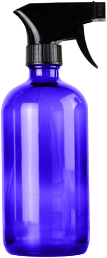 ZHOUBA 250/500ml Empty Glass Spray Bottle Essential Oil Cleaner Refillable Container Blue 250ml