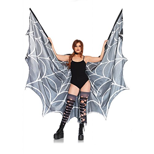 Adult size Black and White Festival Spiderweb Wings
