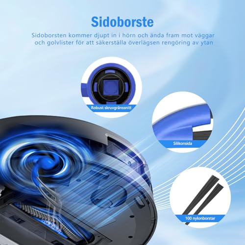 X11 accessori set per ECOVACS DEEBOT X11 OmniCyclone/X11 Pro Omni/X11 Pro/X9 Pro Omni robot aspirapolvere, pezzi di ricambio: 1 spazzola principale, 2 rulli di pulizia, 4 spazzole laterali, 4 filtri