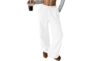 SOLY HUX Girl's Drawstring Waist Baggy Sweatpants Wide Leg Casual Loose Long Pants