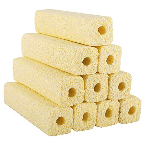 RealPlus Long Large Aquarium Filter Media, 10pcs Ceramic Bio