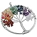 SUNYIK Tumbled Gemstone Tree of Life Pendant